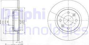 Delphi BG4045 - Тормозной диск autospares.lv