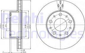 Delphi BG4059 - Тормозной диск autospares.lv