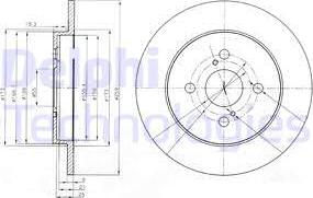 Delphi BG4055 - Тормозной диск autospares.lv