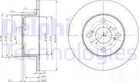 Delphi BG4050 - Тормозной диск autospares.lv