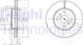 Delphi BG4053 - Тормозной диск autospares.lv