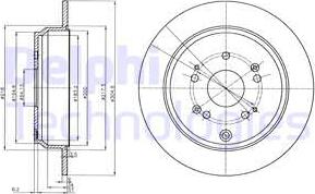 Delphi BG4064C-18B1 - Тормозной диск autospares.lv