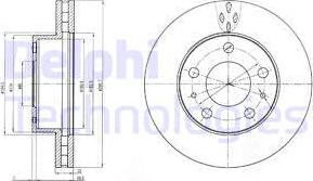 Delphi BG4060 - Тормозной диск autospares.lv