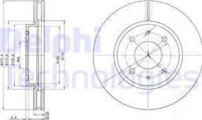 Delphi BG4068 - Тормозной диск autospares.lv