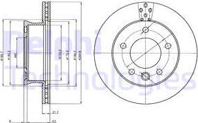 Delphi BG4067 - Тормозной диск autospares.lv