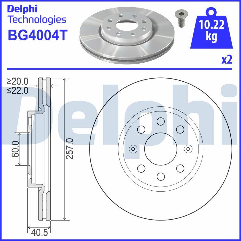 Delphi BG4004T - Тормозной диск autospares.lv