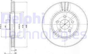Delphi BG4000 - Тормозной диск autospares.lv