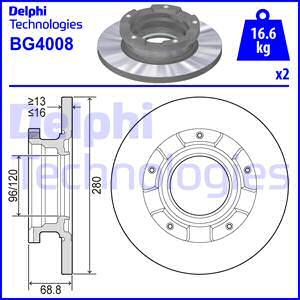 Delphi BG4008 - Тормозной диск autospares.lv