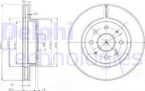 Delphi BG4019 - Тормозной диск autospares.lv