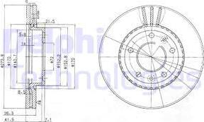 Delphi BG4015 - Тормозной диск autospares.lv