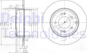 Delphi BG4012 - Тормозной диск autospares.lv