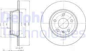 Delphi BG4089 - Тормозной диск autospares.lv