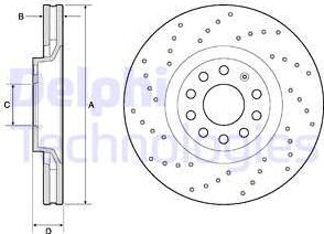 Delphi BG4086 - Тормозной диск autospares.lv