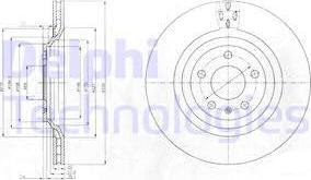 Delphi BG4087 - Тормозной диск autospares.lv