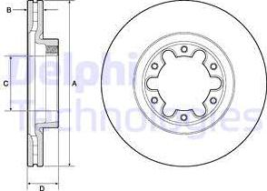 Delphi BG4039 - Тормозной диск autospares.lv