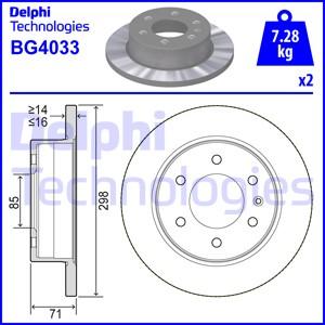 Delphi BG4033 - Тормозной диск autospares.lv