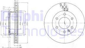 Delphi BG4032C-18B1 - Тормозной диск autospares.lv