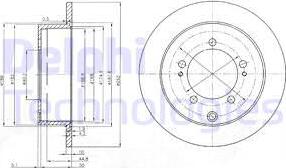 Delphi BG4037 - Тормозной диск autospares.lv