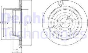 Delphi BG4021 - Тормозной диск autospares.lv