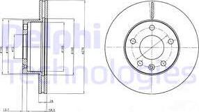 Delphi BG4022 - Тормозной диск autospares.lv