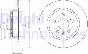 Delphi BG4199-C - Тормозной диск autospares.lv