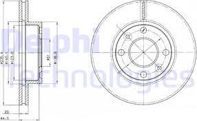 Delphi BG4195 - Тормозной диск autospares.lv