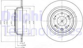 Delphi BG4196C - Тормозной диск autospares.lv