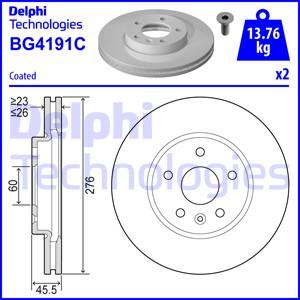 Delphi BG4191C-18B1 - Тормозной диск autospares.lv