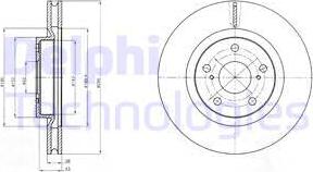 Delphi BG4192 - Тормозной диск autospares.lv