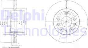 Delphi BG4141 - Тормозной диск autospares.lv