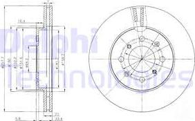 Delphi BG4148C - Тормозной диск autospares.lv