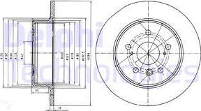 Delphi BG4156 - Тормозной диск autospares.lv