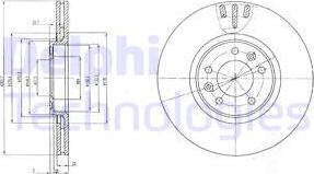 Delphi BG4150 - Тормозной диск autospares.lv