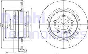 Delphi BG4153C-18B1 - Тормозной диск autospares.lv