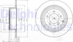 Delphi BG4169 - Тормозной диск autospares.lv