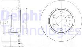 Delphi BG4165 - Тормозной диск autospares.lv