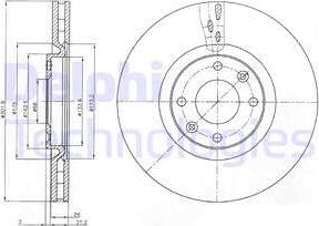 Delphi BG4166 - Тормозной диск autospares.lv