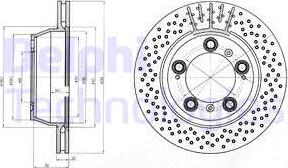 Delphi BG4163C - Тормозной диск autospares.lv
