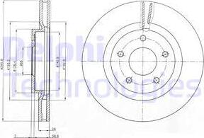 Delphi BG4109 - Тормозной диск autospares.lv