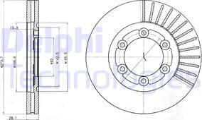 Delphi BG4105 - Тормозной диск autospares.lv