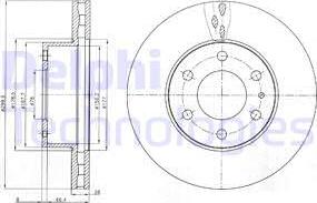 Delphi BG4100 - Тормозной диск autospares.lv