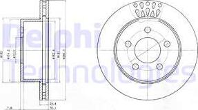 Delphi BG4103 - Тормозной диск autospares.lv