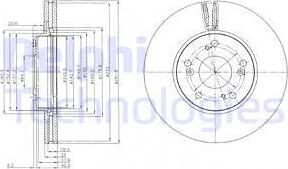 Delphi BG4119 - Тормозной диск autospares.lv