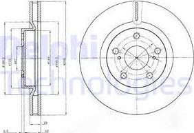 Delphi BG4114 - Тормозной диск autospares.lv