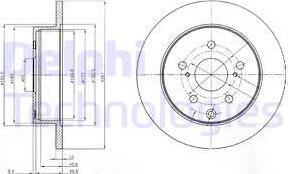 Delphi BG4115 - Тормозной диск autospares.lv