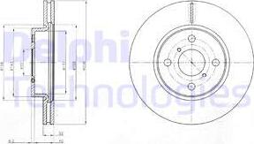 Delphi BG4116C - Тормозной диск autospares.lv