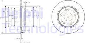 Delphi BG4118C - Тормозной диск autospares.lv