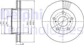 Delphi BG4181 - Тормозной диск autospares.lv