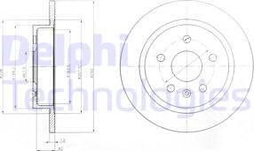 Delphi BG4188-C - Тормозной диск autospares.lv