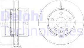 Delphi BG4187 - Тормозной диск autospares.lv